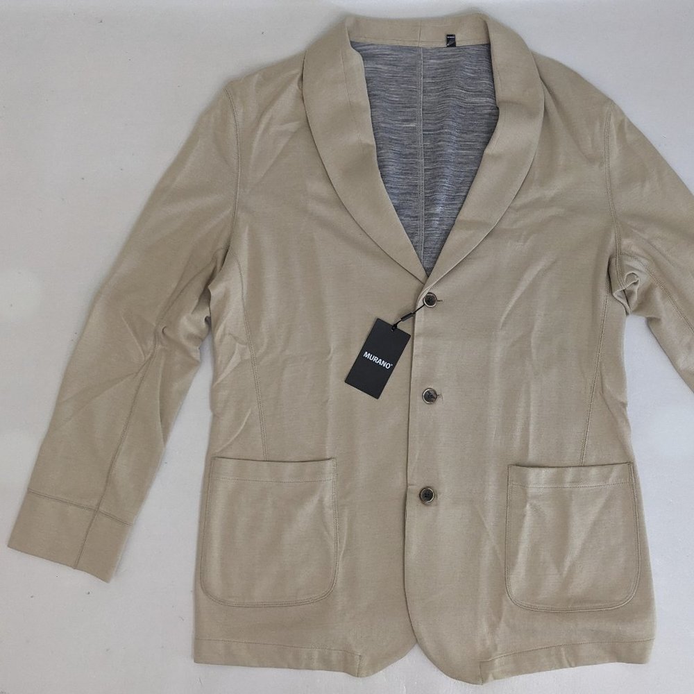 Murano Men's Light Cream Shawl-Collar Blazer